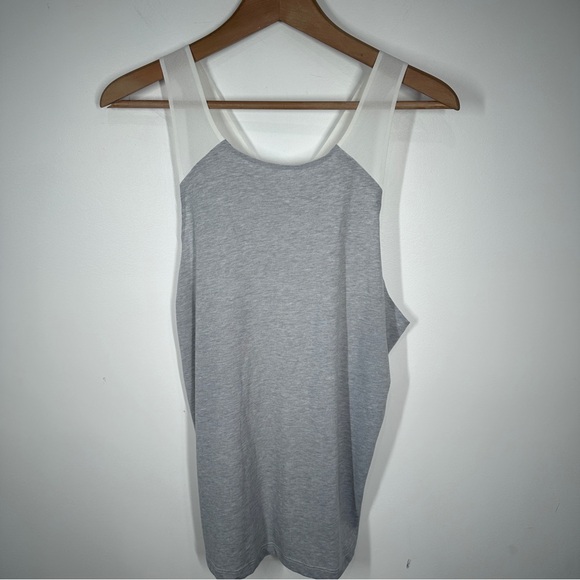 Nike Breathe Dry Racerback Tank Top Medium Grey Ivory - Picture 2 of 9